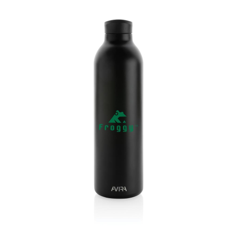 Bouteille promotionnelle acier recyclé isotherme 1L AVIRA