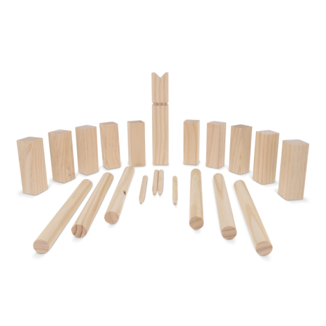 Jeu en bois Kubb et pochette personnalisable