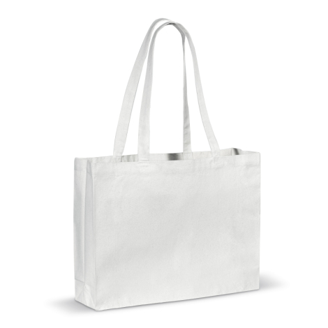 Grand sac publicitaire coton recyclé 140g avec soufflet