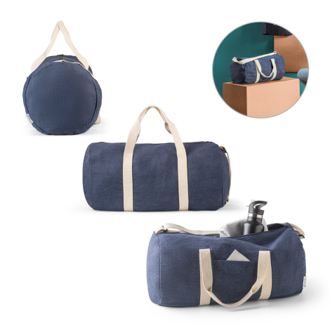 Sac sport polochon en denim recyclé personnalisable DENIM