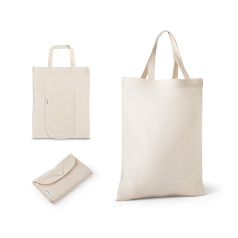 Tote bag promotionnel pliable en coton recyclé BEIRUT