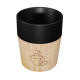 Set de tasses promotionnelles base aimanté en bois 150 ml