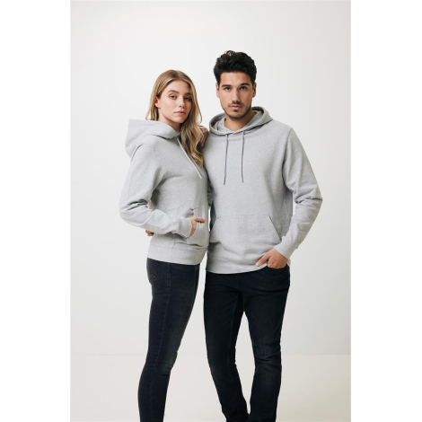 Sweat capuche chiné promotionnel coton recyclé 340g Iqoniq Torres