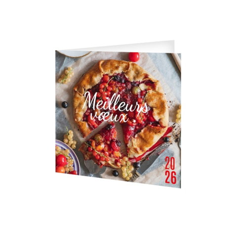 Carte de vœux publicitaire - petits plats Carte de vœux publicitaire - petits plats
