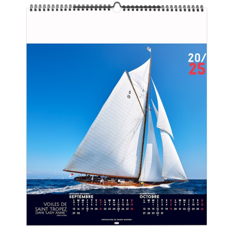 Calendrier illustré publicitaire - Voile