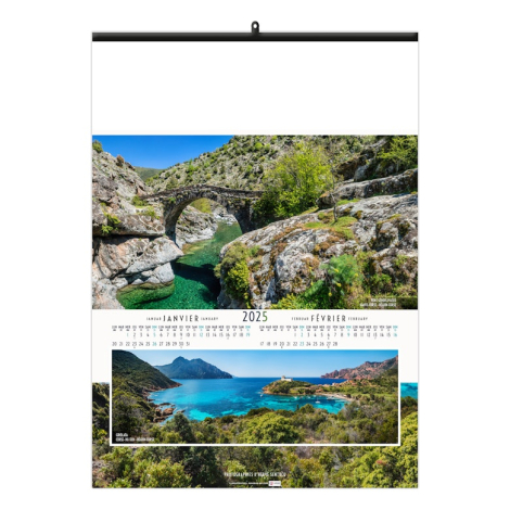 Calendrier illustré personnalisable - Paysages de France