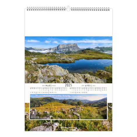 Calendrier illustré personnalisable - Paysages de France