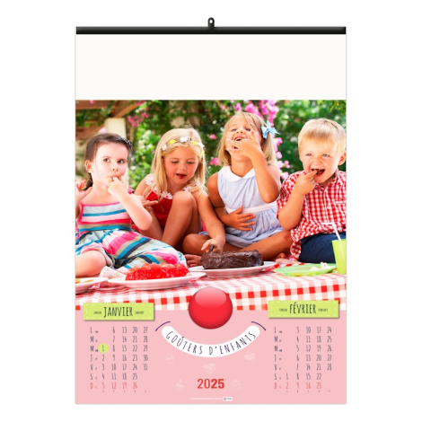 Calendrier illustré promotionnel - Jeux d'enfants