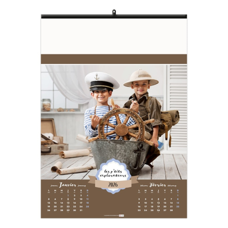 Calendrier illustré promotionnel - LES P'TITS EXPLORATEURS