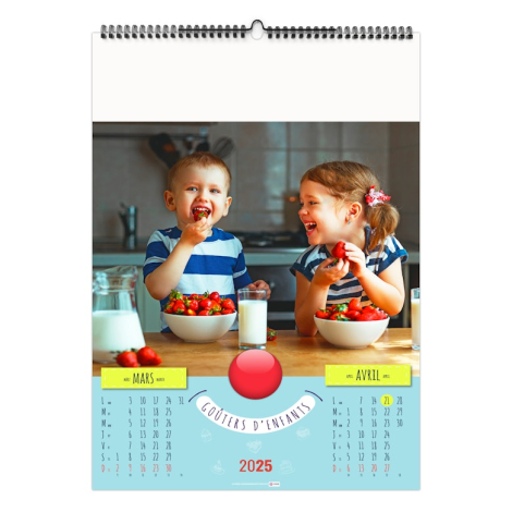 Calendrier illustré promotionnel - Jeux d'enfants