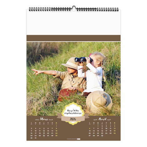 Calendrier illustré promotionnel - LES P'TITS EXPLORATEURS