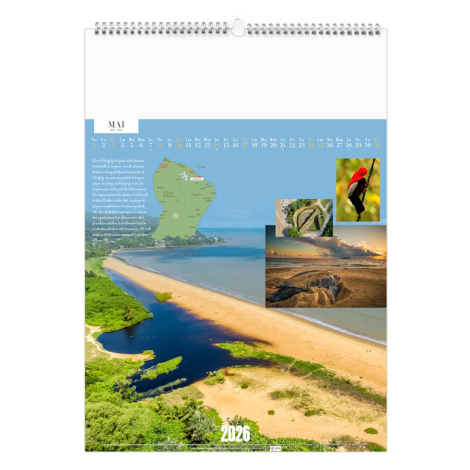 Calendrier illustré personnalisable 2026 - Guyane