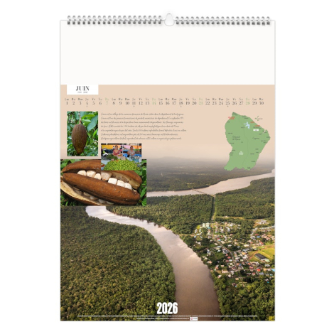 Calendrier illustré personnalisable 2026 - Guyane