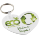 Porte-clés plastique recyclé personnalisable Cœur