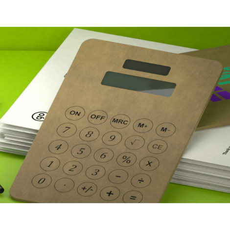 Calculatrice en papier recyclé personnalisable