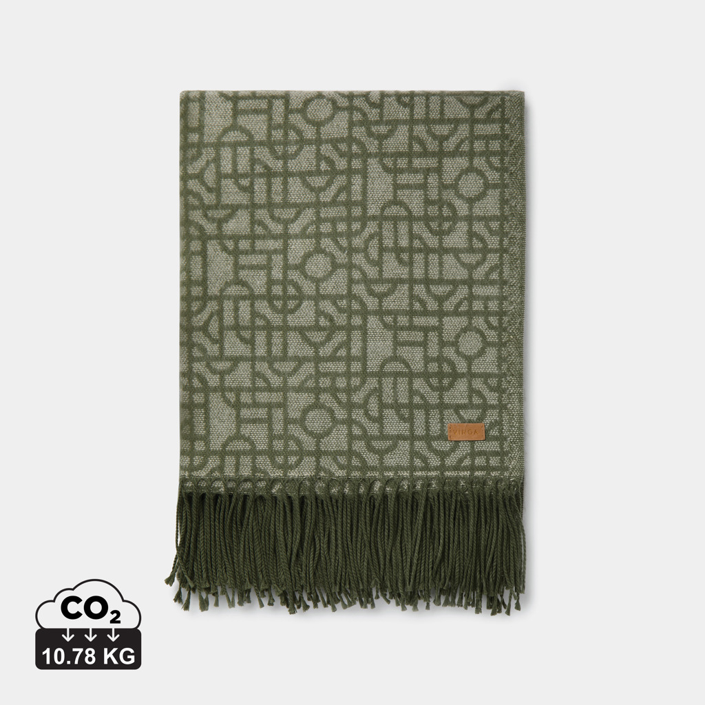 Couverture personnalisable plaid 170x130cm Verso VINGA Vert