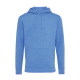 Sweat capuche chiné promotionnel coton recyclé 340g Iqoniq Torres