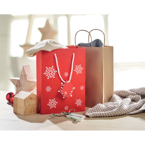Sac cadeau en papier publicitaire BOSSA MEDIUM