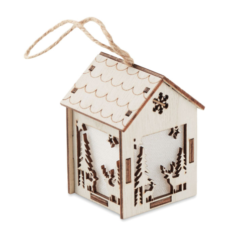 Maisonnette en bois promotionnelle en MDF avec lumière PONIA