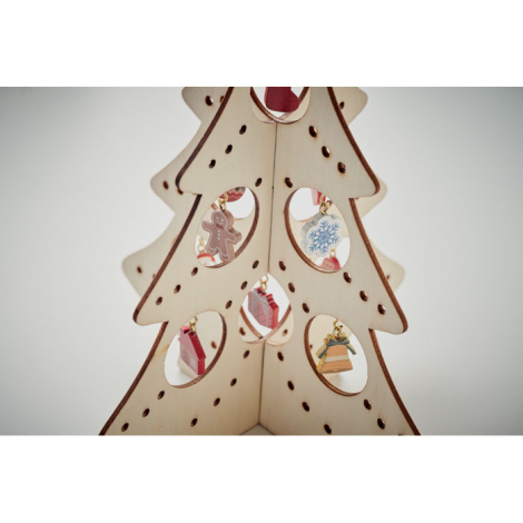 Sapin en bois promotionnel à décorer SILUETA