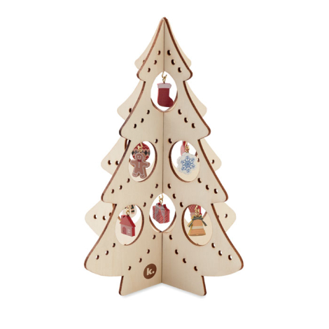 Sapin en bois promotionnel à décorer SILUETA