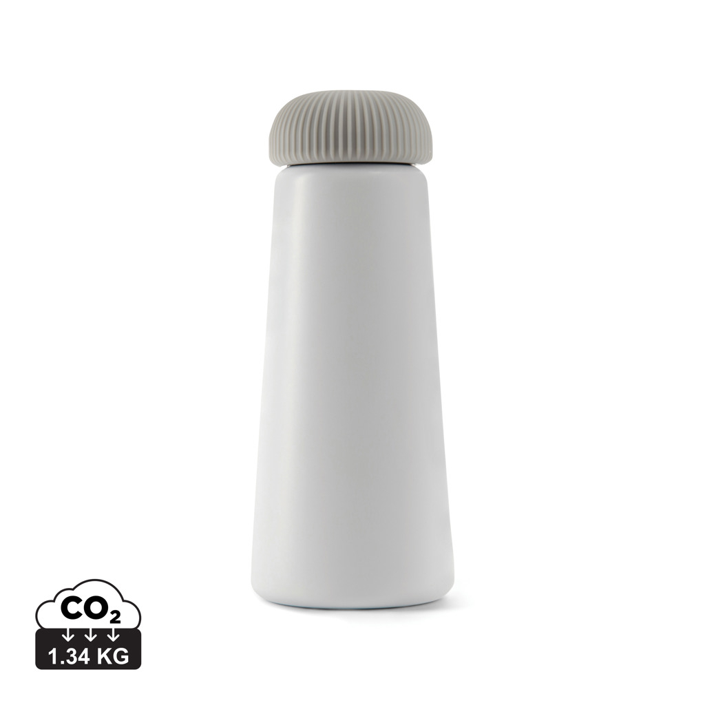 Gourde inox recyclé isotherme publicitaire 450ml Erie VINGA Blanc
