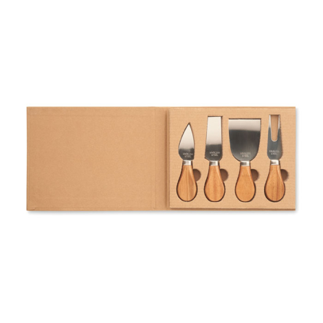 Set de 4 couteaux à fromage personnalisable QUATTRO