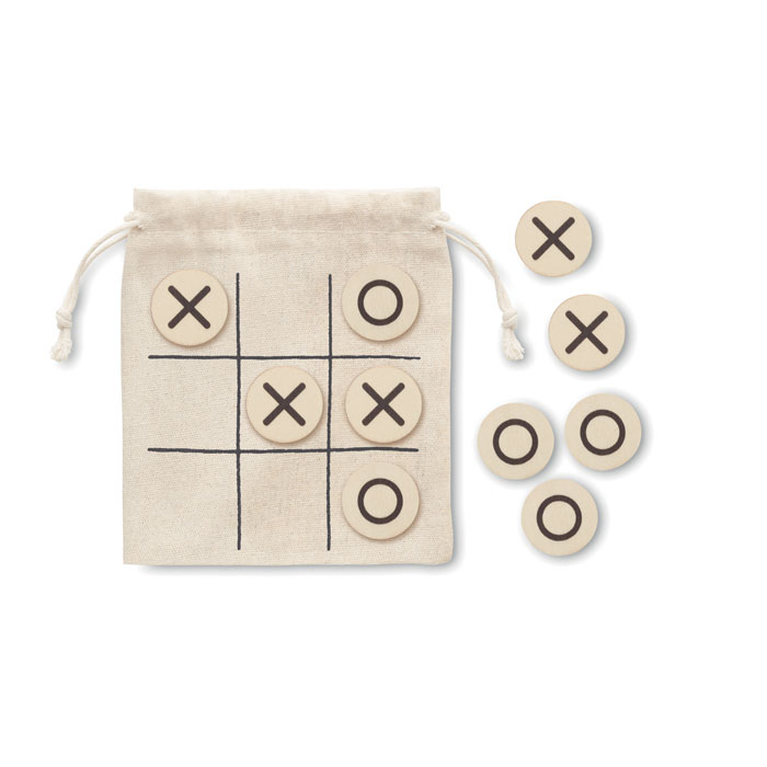 Jeu promotionnel de morpion en bois TOPOS Beige