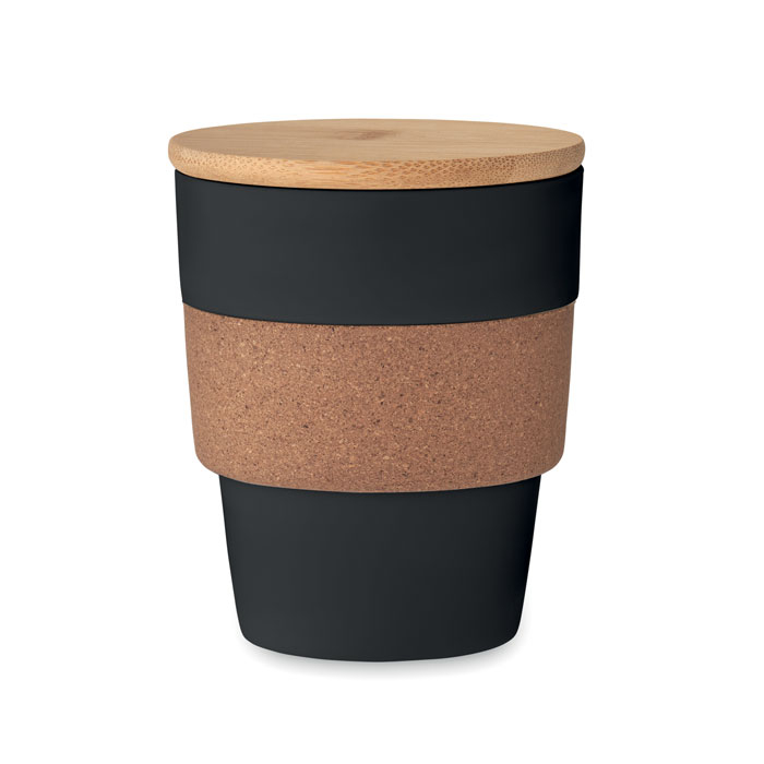 Gobelet promotionnel en PP recyclé 300 ml GALAO Noir