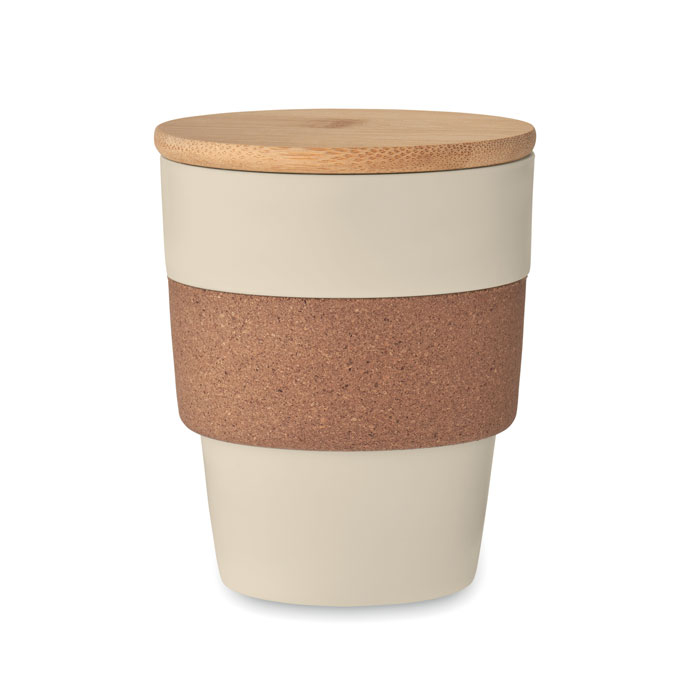 Gobelet promotionnel en PP recyclé 300 ml GALAO Beige