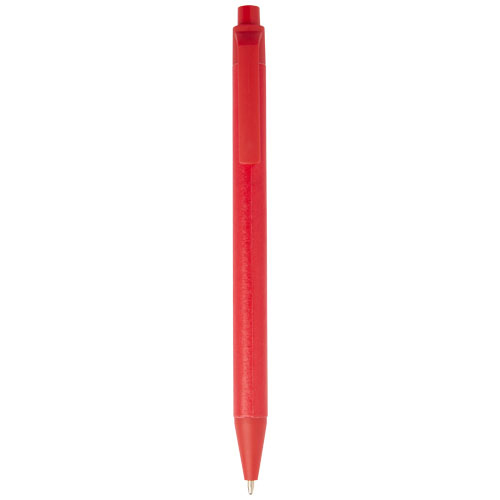 Stylo bille promotionnel en papier recyclé Chartik Rouge