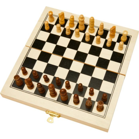 Jeu d'échecs en bois publicitaire King