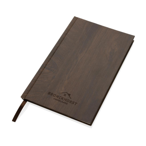Cahier publicitaire A5 couverture bois Kavana