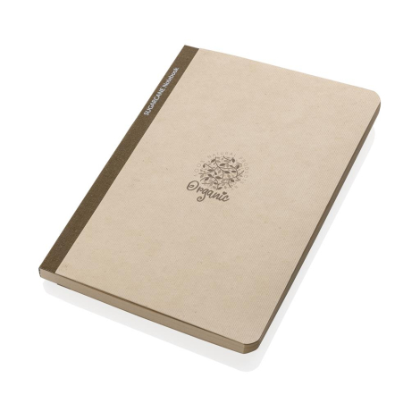 Carnet promotionnel A5 en papier de canne à sucre