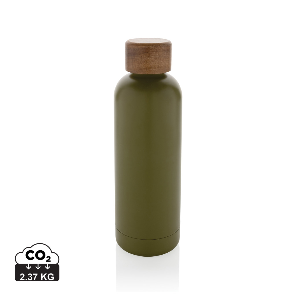 Bouteille publicitaire 500ml isotherme Wood Vert