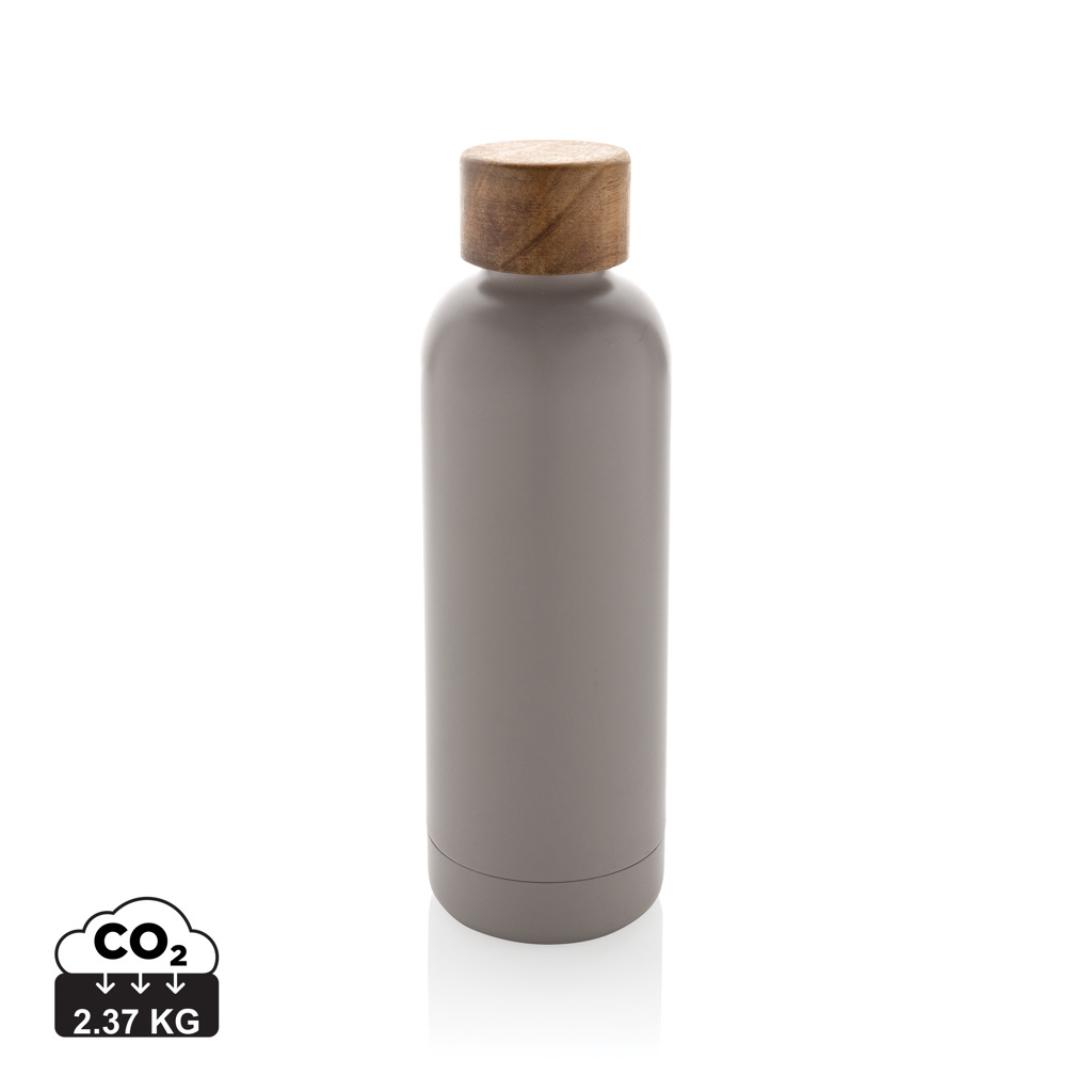 Bouteille publicitaire 500ml isotherme Wood Gris