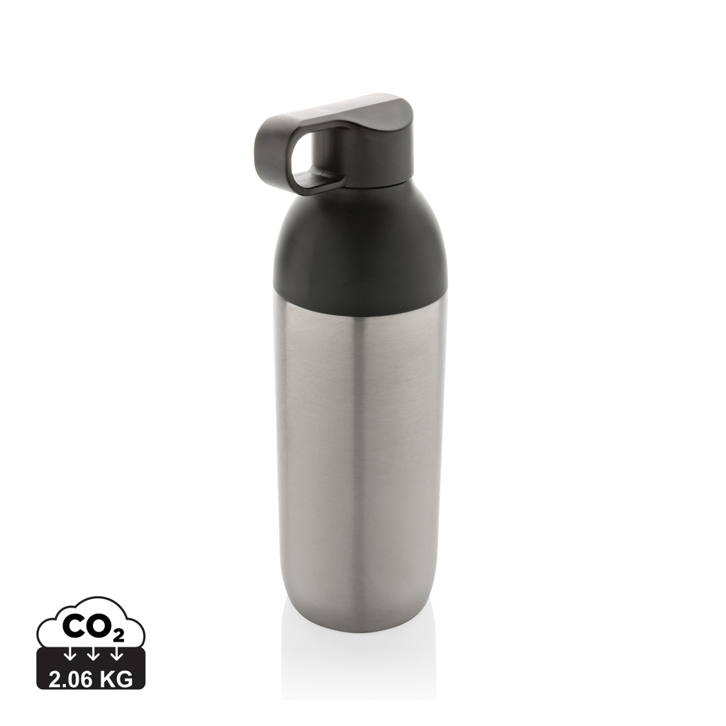 Bouteille 540ml isotherme personnalisable Flow Argent