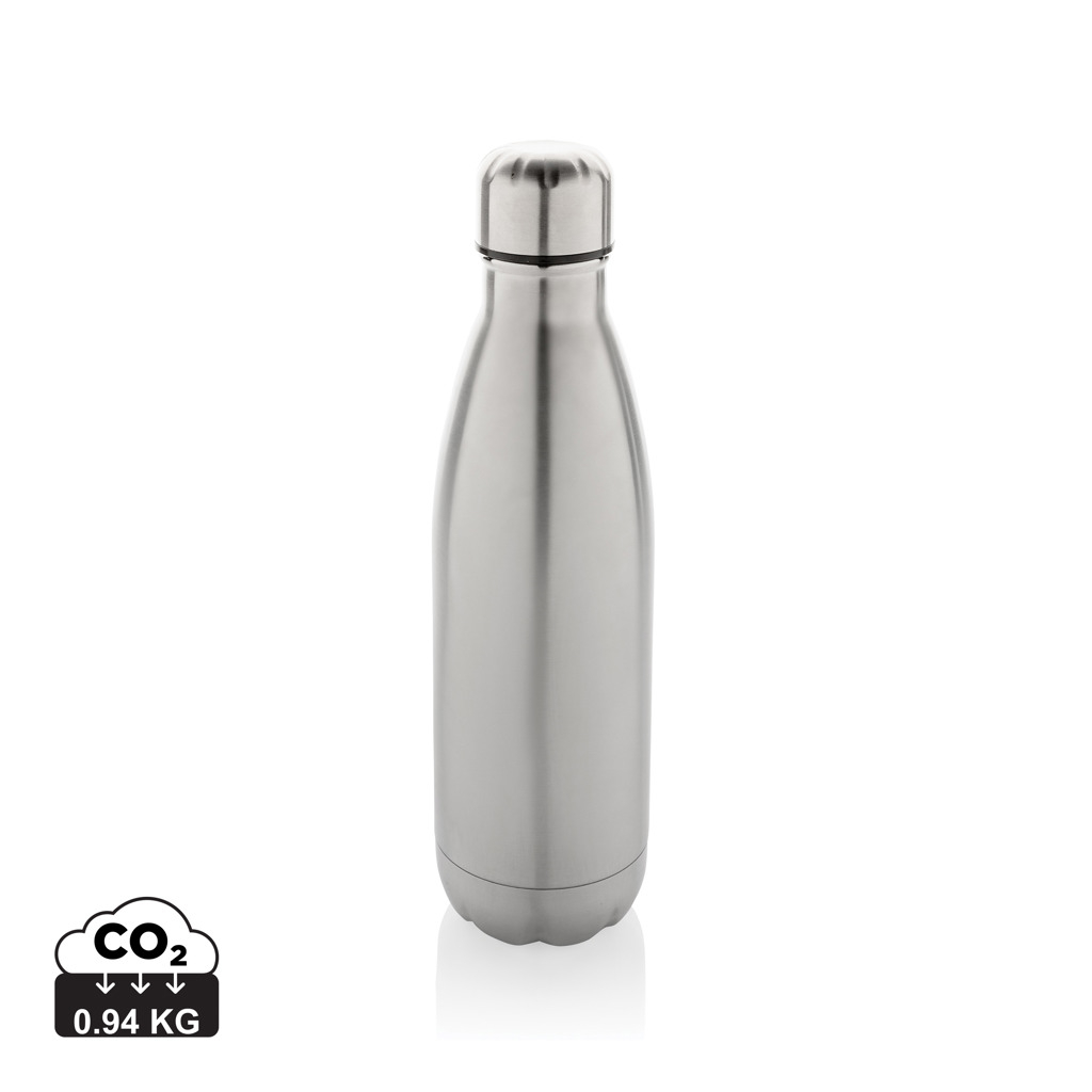Bouteille en inox recyclé personnalisable 500ml Eureka Argent