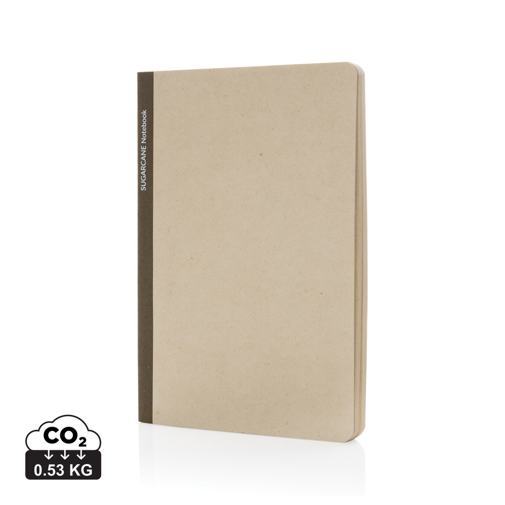 Carnet promotionnel A5 en papier de canne à sucre Marron