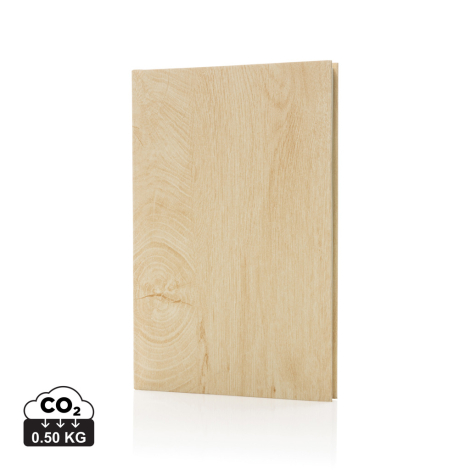 Cahier publicitaire A5 couverture bois Kavana