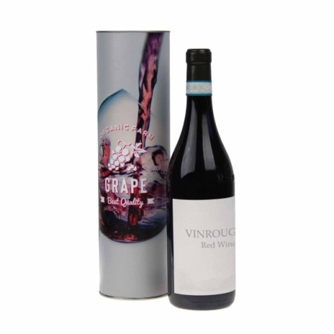 Tube en carton publicitaire bouteille 750 ml