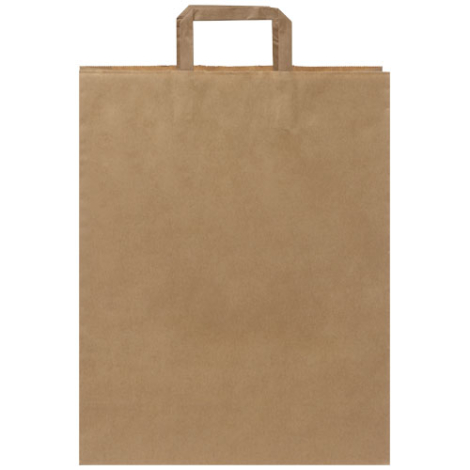 Sac Kraft personnalisable 32x40x12cm poignées plates - GRAND