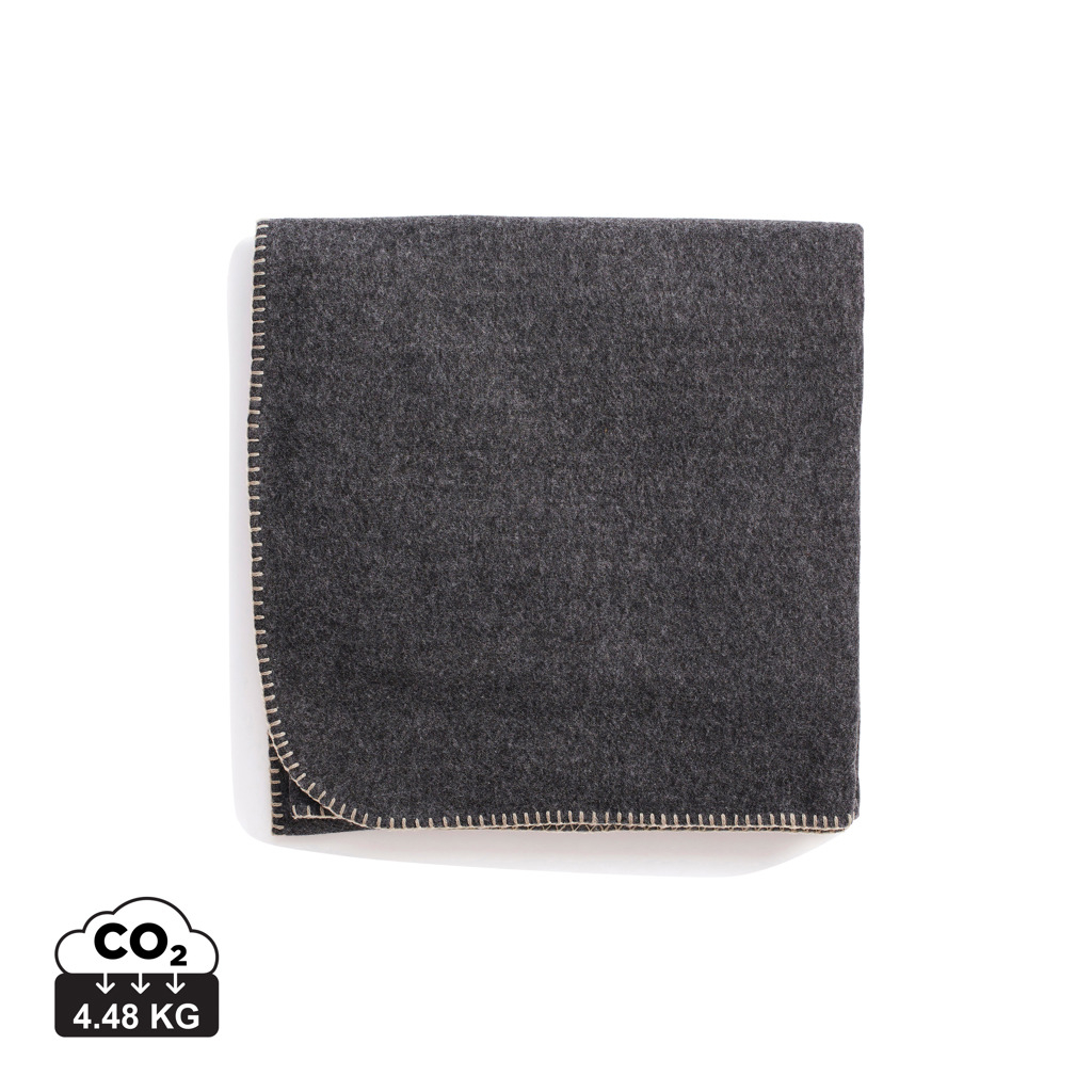 Plaid fibres recyclée personnalisable Bilton VINGA Gris