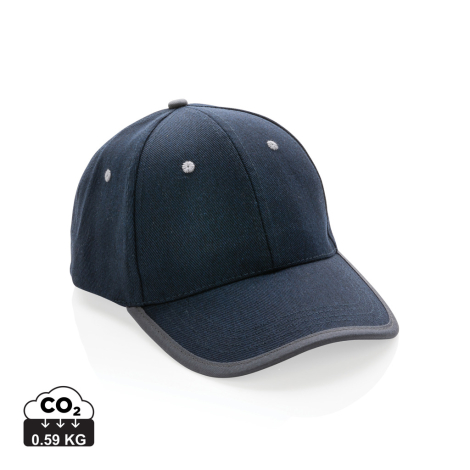 Casquette personnalisable en coton recyclé 6 pans contraste
