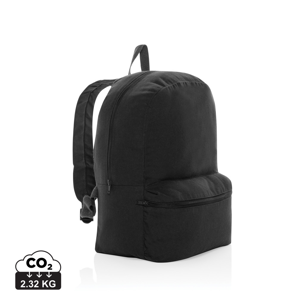 Sac à dos toile recyclée 285g à personnaliser Impact Noir
