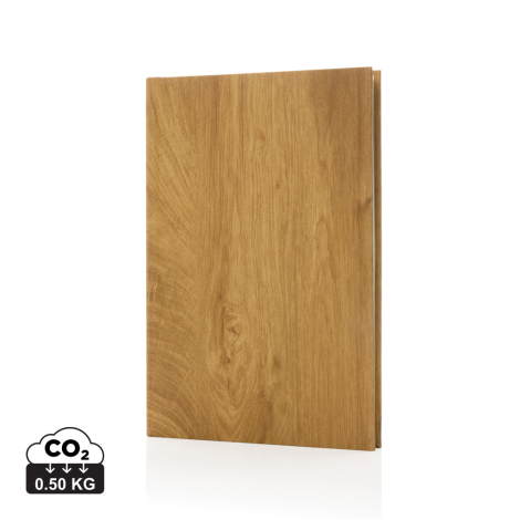 Cahier publicitaire A5 couverture bois Kavana