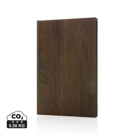 Cahier publicitaire A5 couverture bois Kavana