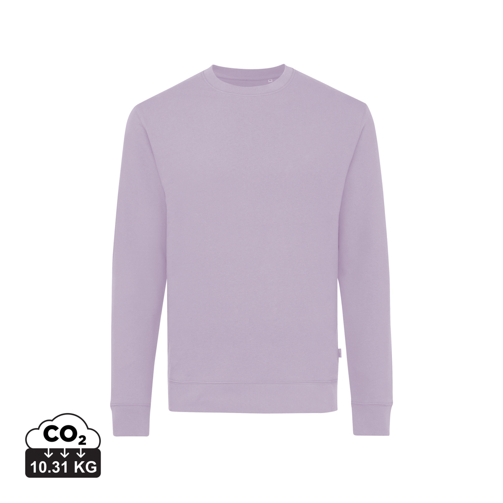Pull coton recyclé personnalisable 340g Iqoniq Zion Lavande