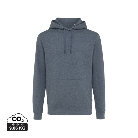 Sweat capuche chiné promotionnel coton recyclé 340g Iqoniq Torres