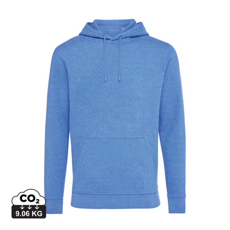 Sweat capuche chiné promotionnel coton recyclé 340g Iqoniq Torres